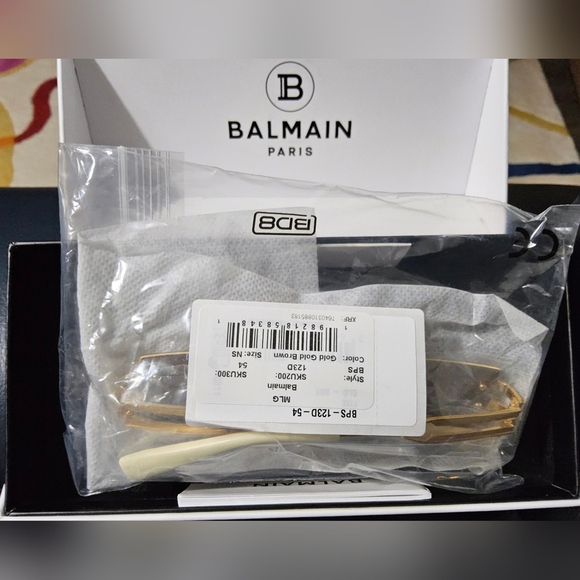 Balmain 54mm Rimless Novelty SunglassesOne Size, GOLD GOLD BROWNItem #1077417 - Picture 2 of 5